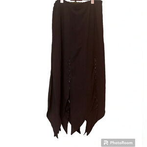 Black layered gothic style skirt size 14